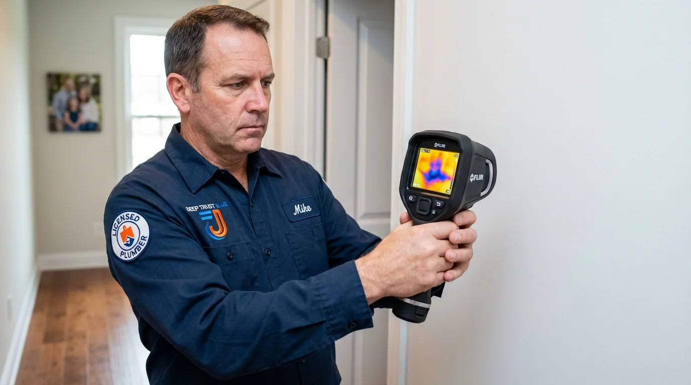 Thermal imaging leak detection by Johns Plumbing LLC in Pine Bush